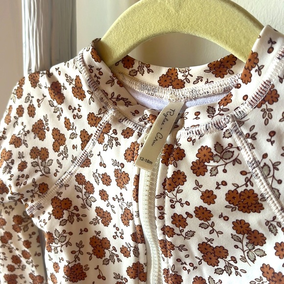 Rylee & Crew Floral Girls Rashguard, 12-18 months - Picture 2 of 4